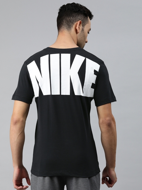 

Nike Men Black Printed Round Neck T-shirt