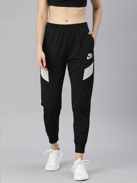 

Nike Women Black & White Colourblocked Detail Heritage Sports Joggers