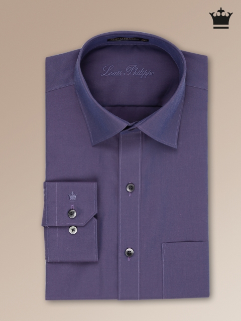 

Louis Philippe Purple Two-Toned Wrinkle-Free Formal Shirt