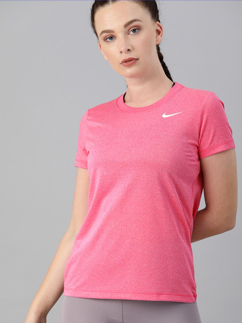 

Nike Pink Solid Regular Top