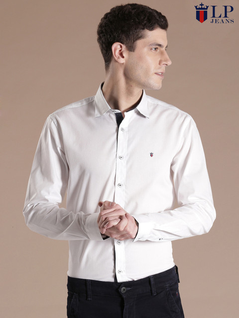 

Louis Philippe Jeans White Union Slim Fit Casual Shirt