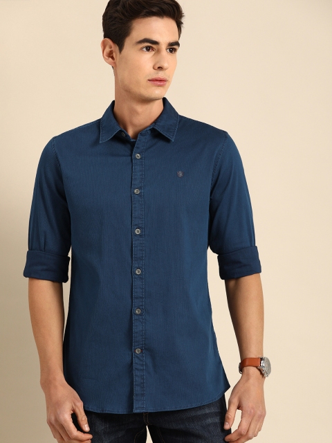

Being Human Men Teal Blue Slim Fit Solid Casual Shirt