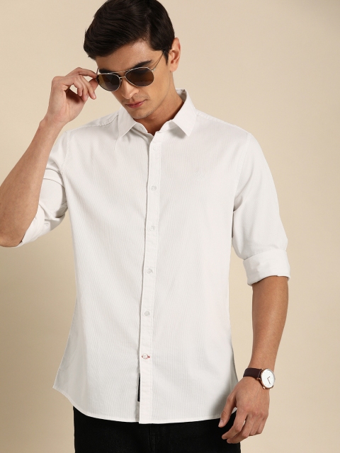 

Being Human Men White Slim Fit Solid Casual Shirt