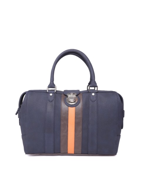 

Gauge Machine Navy & Brown Textured Handbag, Navy blue