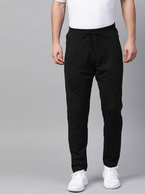 

Marks & Spencer Men Black Solid Moisture Wicking & Quick Dry Track Pants