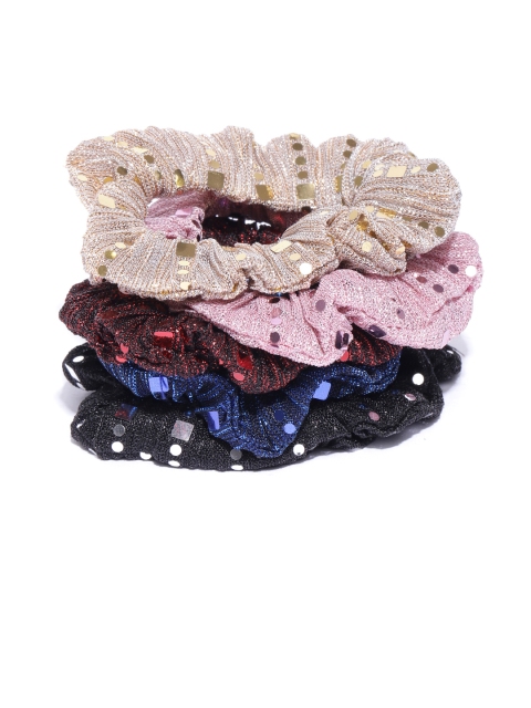 

Blueberry Women Set of 5 Sequinned Scrunchies, Multi