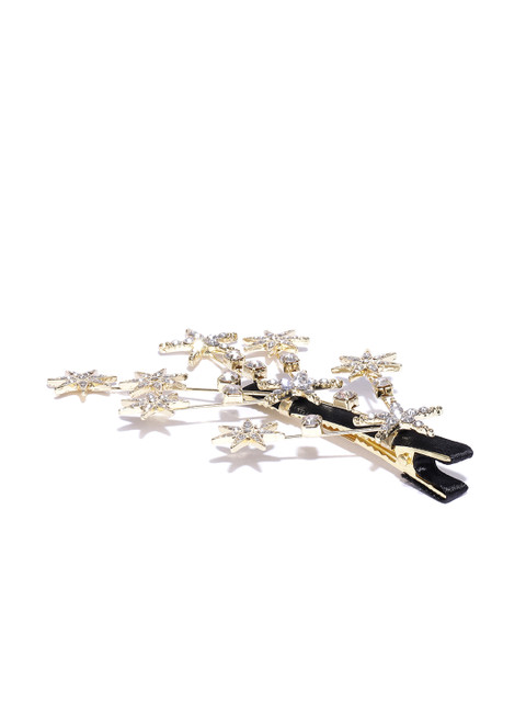 

Blueberry Women Gold-Plated Embellished Star-Shaped Alligator Hair Clip