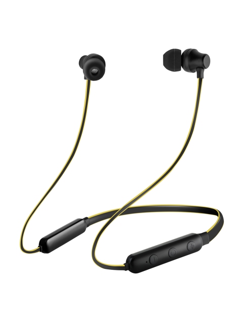 

pTron Unisex Black & Yellow InTunes Lite Magnetic In-Ear Stereo Sound Wireless Headphones