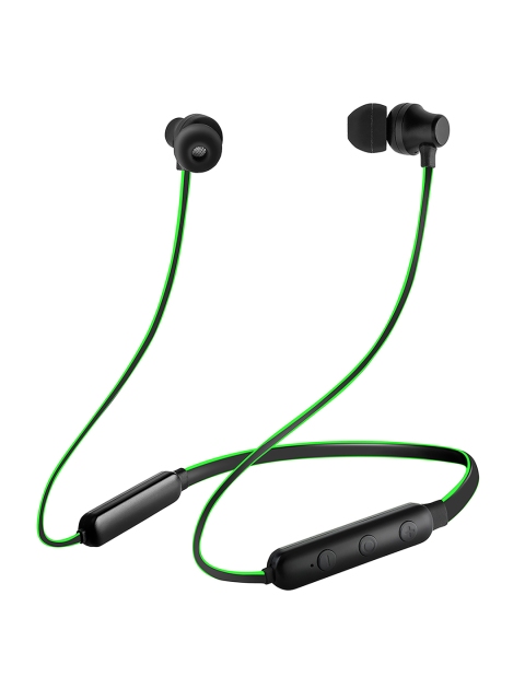 

pTron Black & Green InTunes Lite Magnetic Stereo-Sound Wireless Headphones