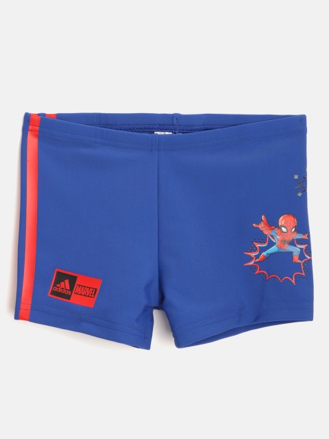 

ADIDAS Boys Blue Primegreen Marvel Superhero Spiderman Print Swim Briefs
