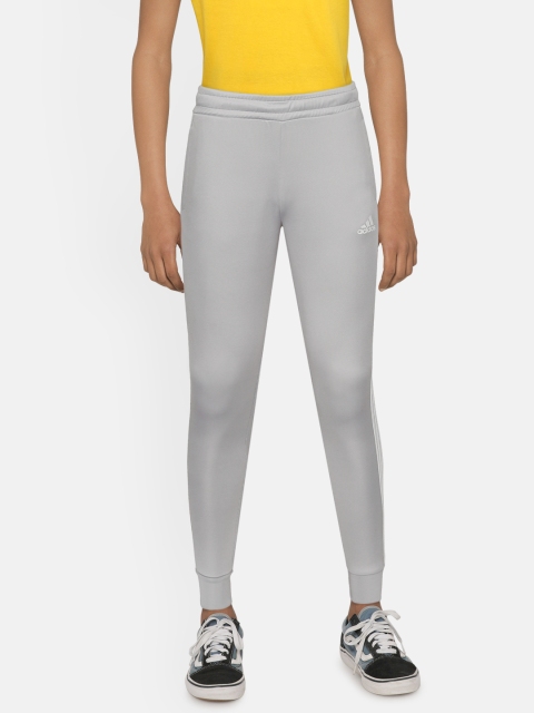 

ADIDAS Boys Grey 3 Stripes Solid Joggers