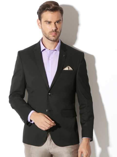 

Van Heusen Black Single-Breasted Slim Fit Formal Blazer