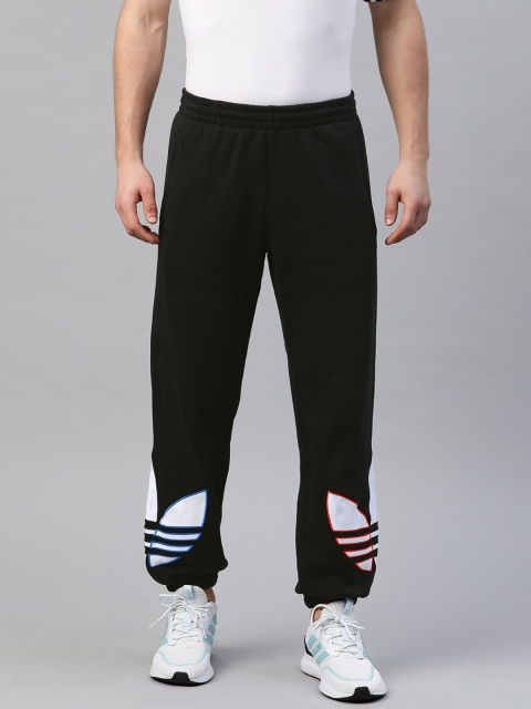 

ADIDAS Originals Men Black Tricol Sweatpant Pure Cotton Solid Joggers