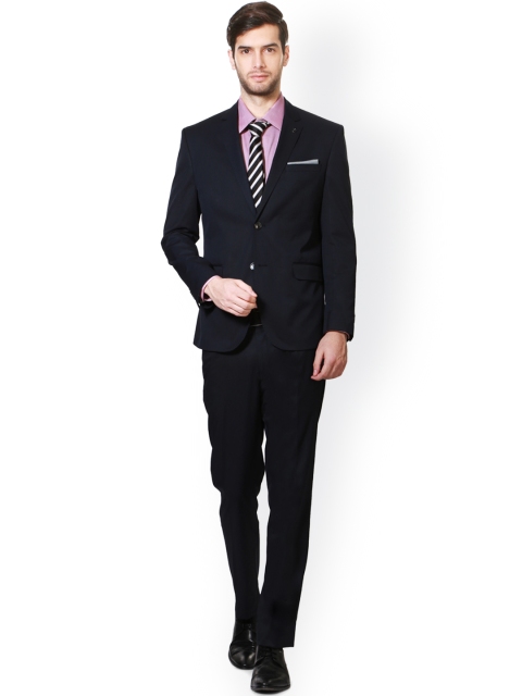 

Van Heusen Navy Single-Breasted Formal Suit, Navy blue
