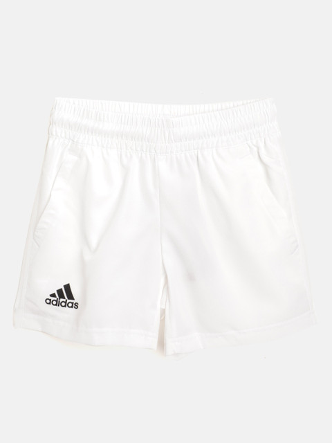 

ADIDAS Boys White Self Checked Primegreen Club Tennis Shorts