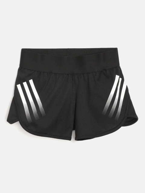 

ADIDAS Girls Black Aeroreday 3-Stripes Primegreen Training Shorts