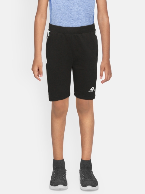 

ADIDAS Boys Black Bold Comfort Colourblocked Training Sustainable Shorts