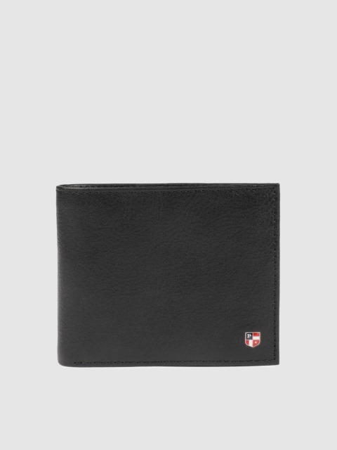 

U.S. Polo Assn. Men Black Solid Two Fold Leather Wallet