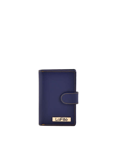 

LaFille Women Navy Blue Solid Two Fold Wallet