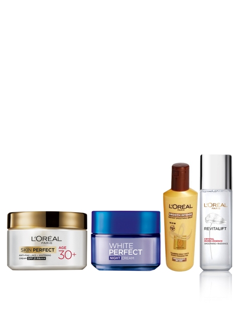 

LOreal Paris Women Set of Face Cream With Face & Hair Serum, White