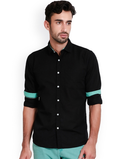 

IVOC Black Slim Fit Casual Shirt
