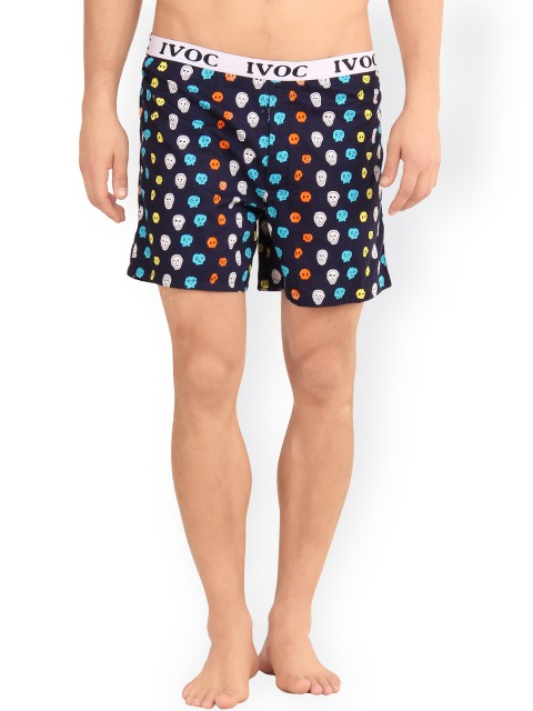 

IVOC Navy Printed Boxers SBSH-64, Navy blue