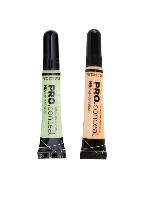 

L.A. Girl Set of 2 Pro HD Concealer-Natural & Green Corrector, Nude