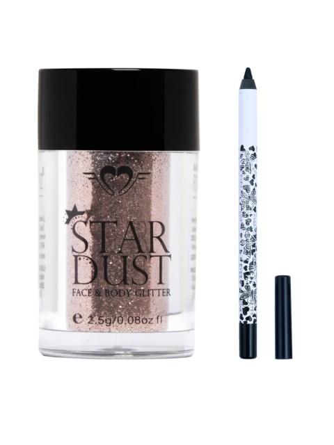 

Daily Life Forever52 Set of Bronze Body & Face Glitter & Black Waterproof Eye Pencil