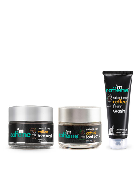 

MCaffeine Unisex Coffee Set of Face Mask, Face Wash & Foot Scrub, Brown