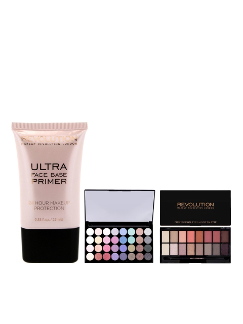 

Makeup Revolution London Set of Primer & 2 Eyeshadow Palettes, Pink