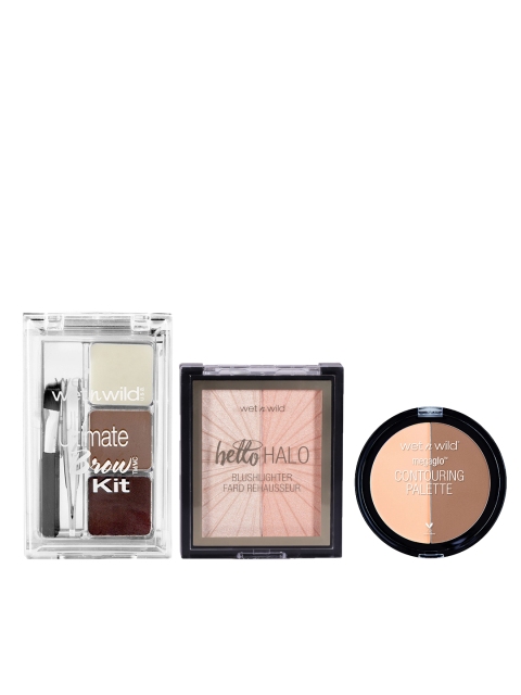 

Wet n Wild Set of Contouring Sustainable Palette, Blushlighter & Brow Kit, Beige