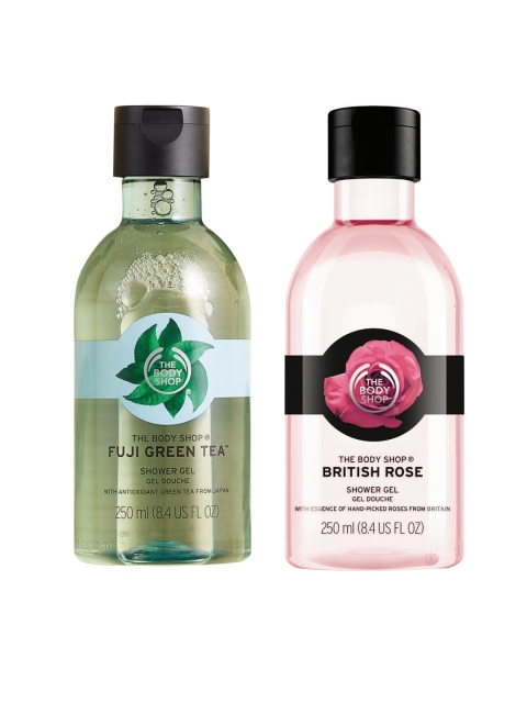 

THE BODY SHOP Unisex Set of British Rose Shower Gel & Fuji Green Tea Shower Gel, Na