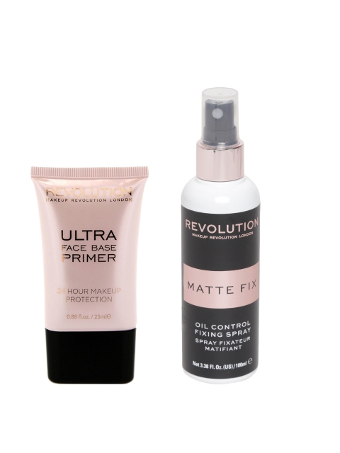 

Makeup Revolution London Set Of Base Primer & Fixing Spray, Black