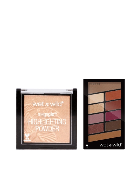 

Wet n Wild Set of Eyeshadow Palette & Highlighting Powder, Rose gold