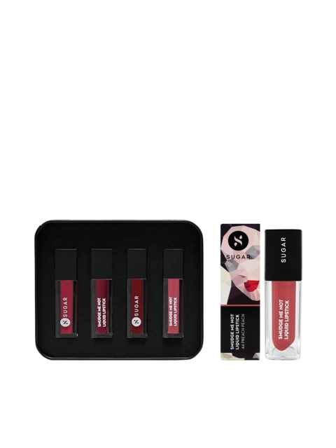 

SUGAR Set of 4 Smudge Me Not Liquid Mini Bold Lipsticks & 1 Smudge Me Not Liquid Lipstick, Multi