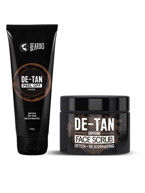 

BEARDO Set Of Face Scrub & Peel Off Mask, Black