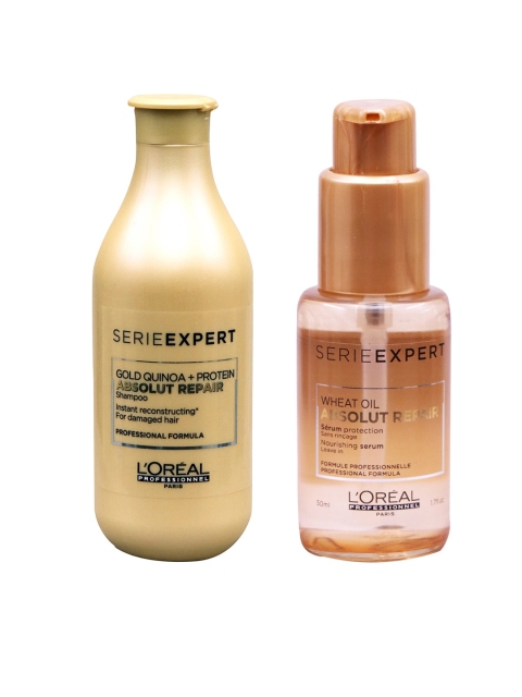 

LOreal Professionnel Set Of Hair Serum & Shampoo, Beige