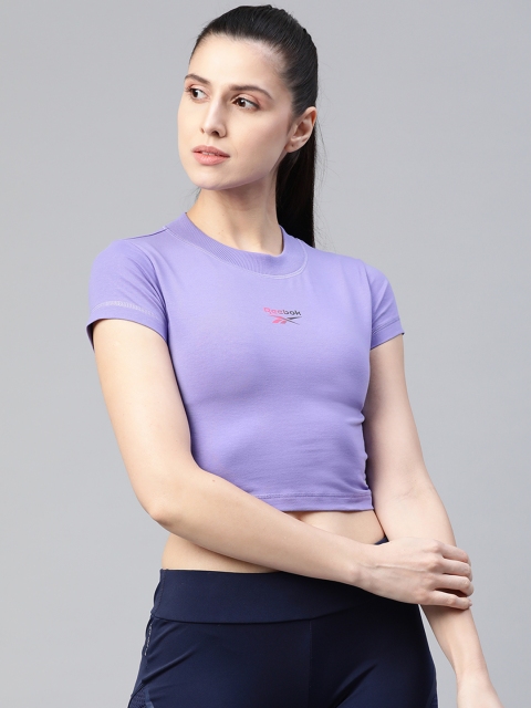 

Reebok Classic Women Purple Tight Cropped Top