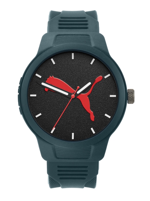 

Puma Men Black Reset V2 Brand Logo Print Analogue Watch P5023