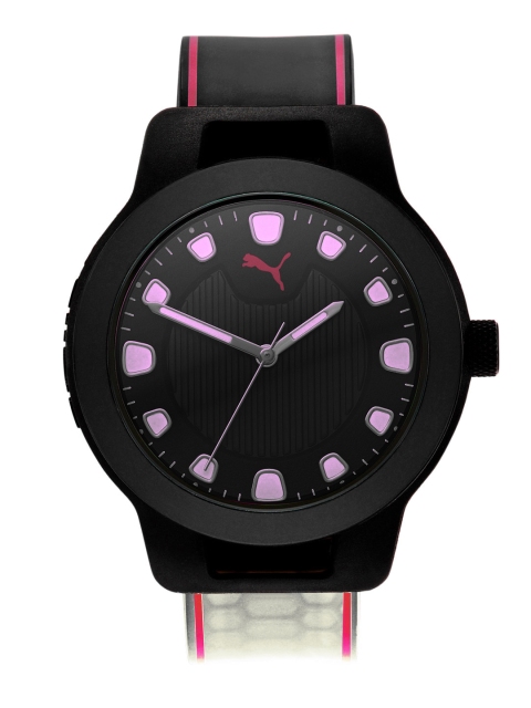 

Puma Women Green & Purple Dual Toned Striped Textured Reset V1 Analogue Watch P1026