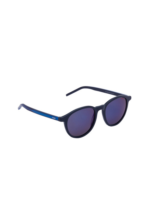 

HUGO Unisex Oval UV Protected Sunglasses HG 1028/S PJP 51XT, Blue