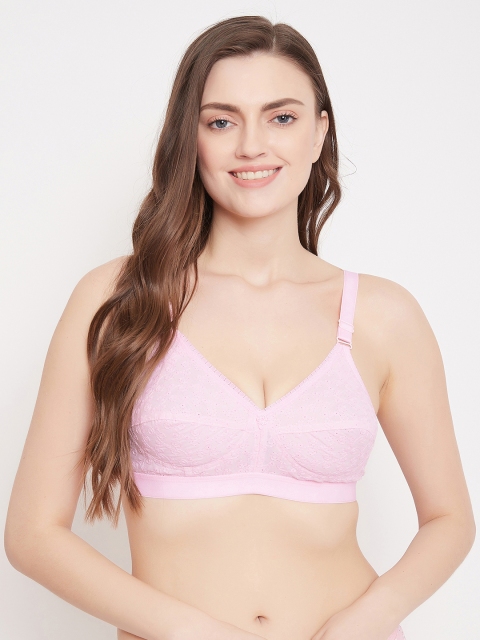 

Klassik Pink Self Design Non-Wired Non Padded Everyday Bra KLPNKCF3Z