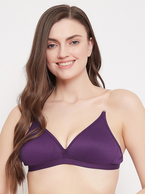 

Klassik Purple Solid Non-Wired Non Padded Everyday Bra KLPPLBLS