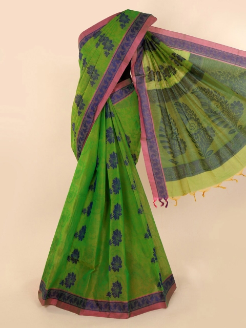 

Pothys Green Woven Design Pure Silk Saree