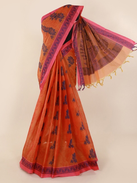 

Pothys Rust & Navy Blue Pure Silk Woven Design Saree