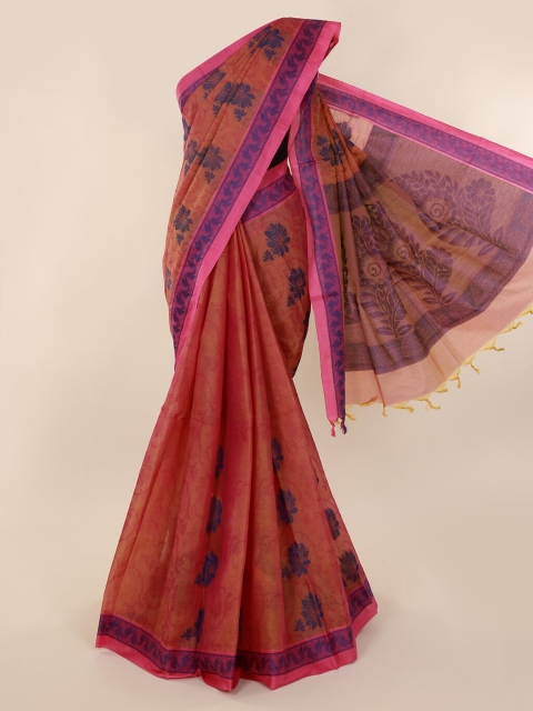 

Pothys Rust Red Printed Pure Silk Saree