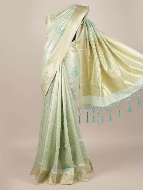 

Pothys Green Woven Design Jute Silk Saree