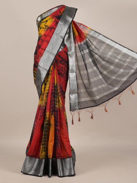 

Pothys Multicoloured Printed Linen Blend Saree, Multi