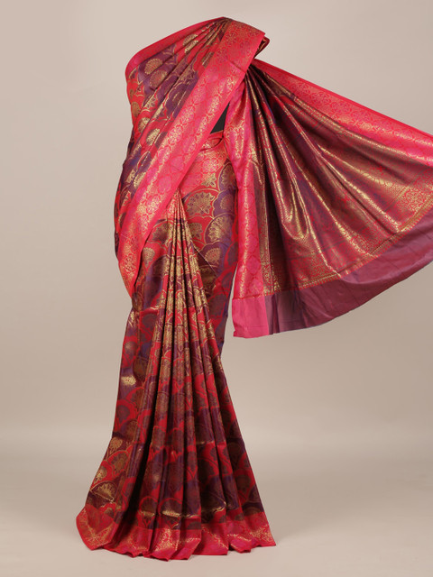 

Pothys Purple Woven Design Jute Silk Saree