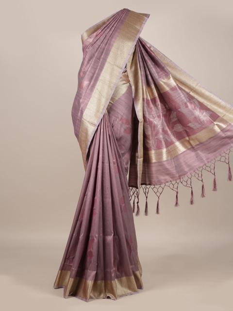 

Pothys Purple Woven Design Jute Silk Saree